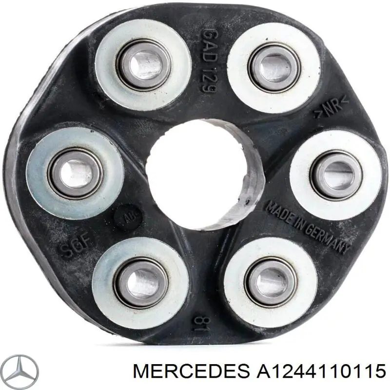 A1244110115 Mercedes Acoplamiento elástico del cardán delantero/trasero
