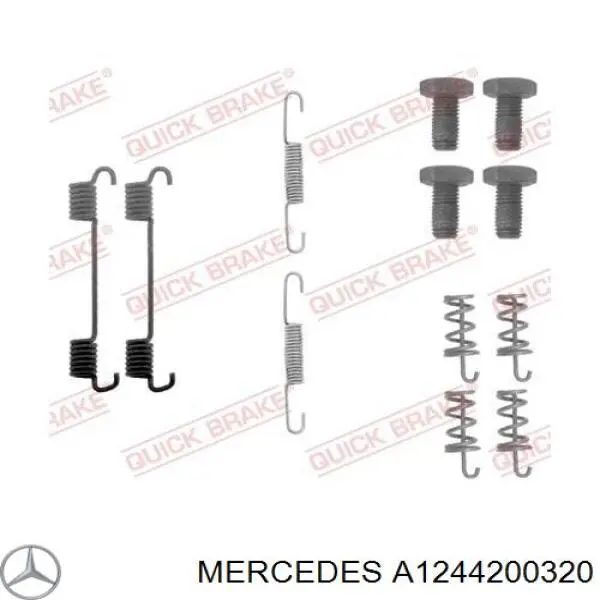 Juego de zapatas de frenos, freno de estacionamiento Mercedes E C124