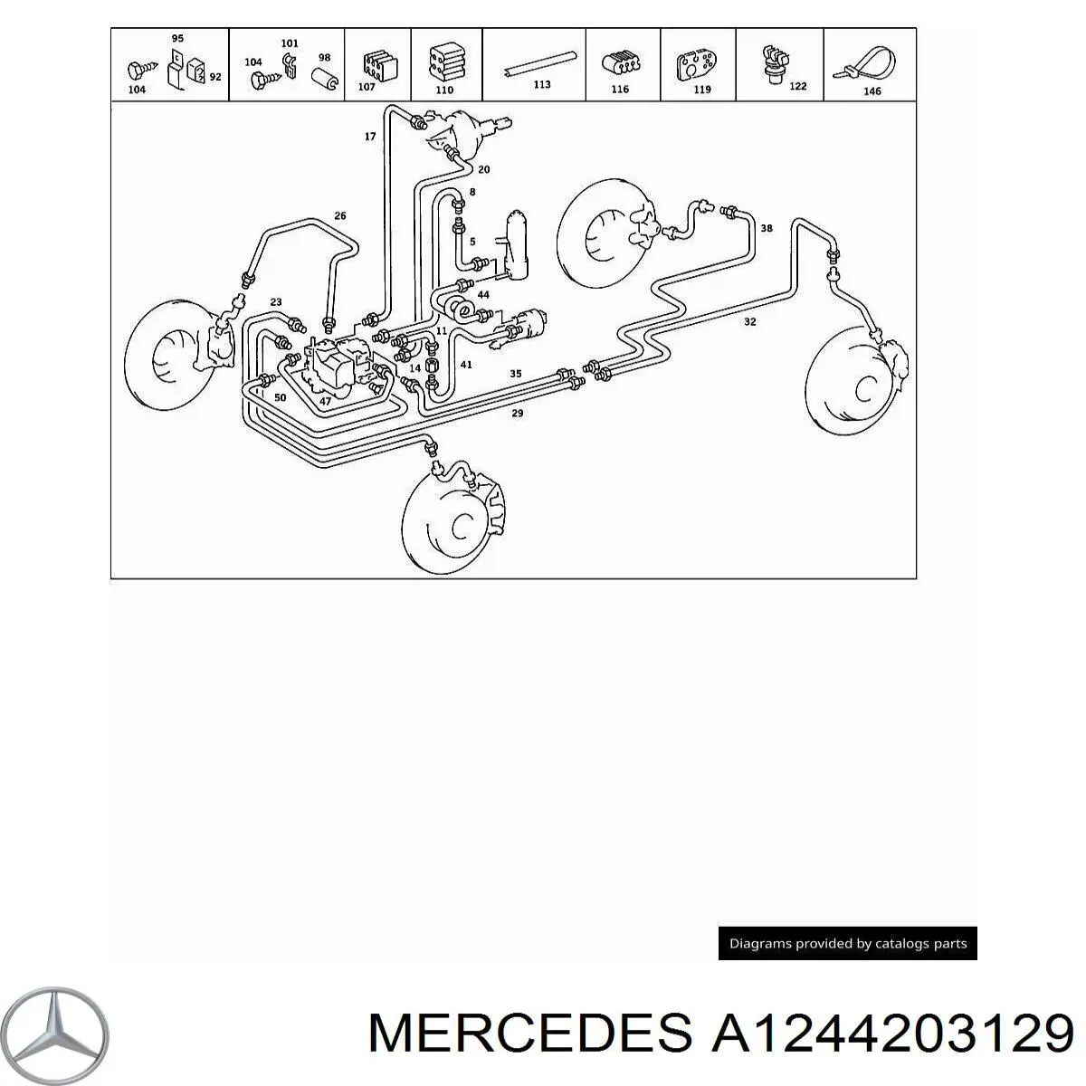  Mercedes A1244203129 precio, desde 50,90 EUR