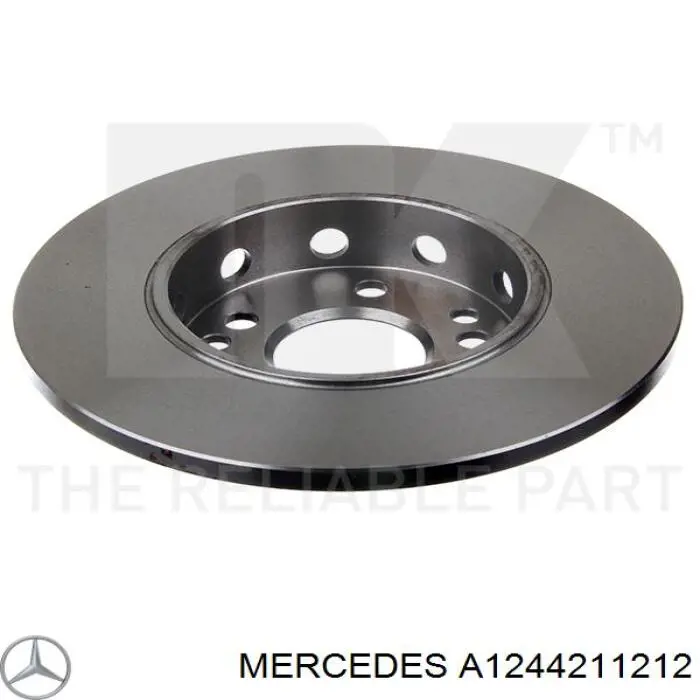 A1244211212 Mercedes disco de freno delantero