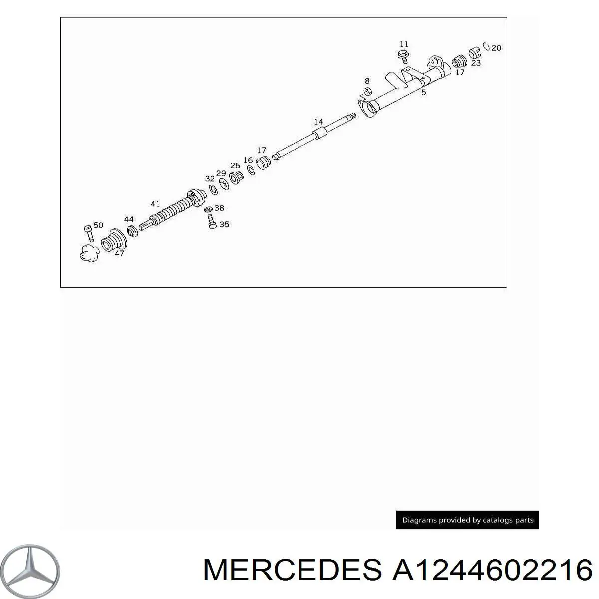 A1244602216 Mercedes Columna de volante