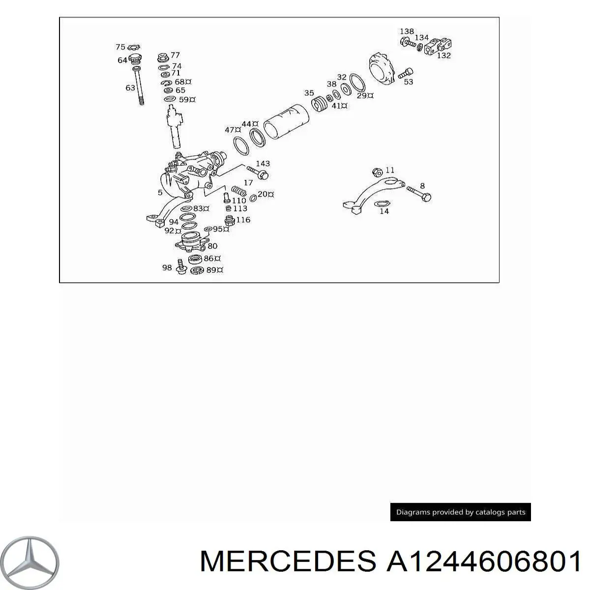 Caja de dirección Mercedes A1244606801 precio, desde 3593,21 EUR