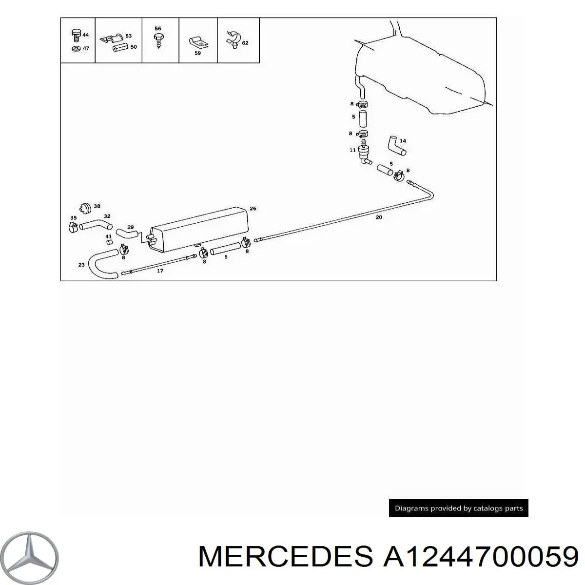 A1244700059 Mercedes filtro de carbón activado, ventilación depósito