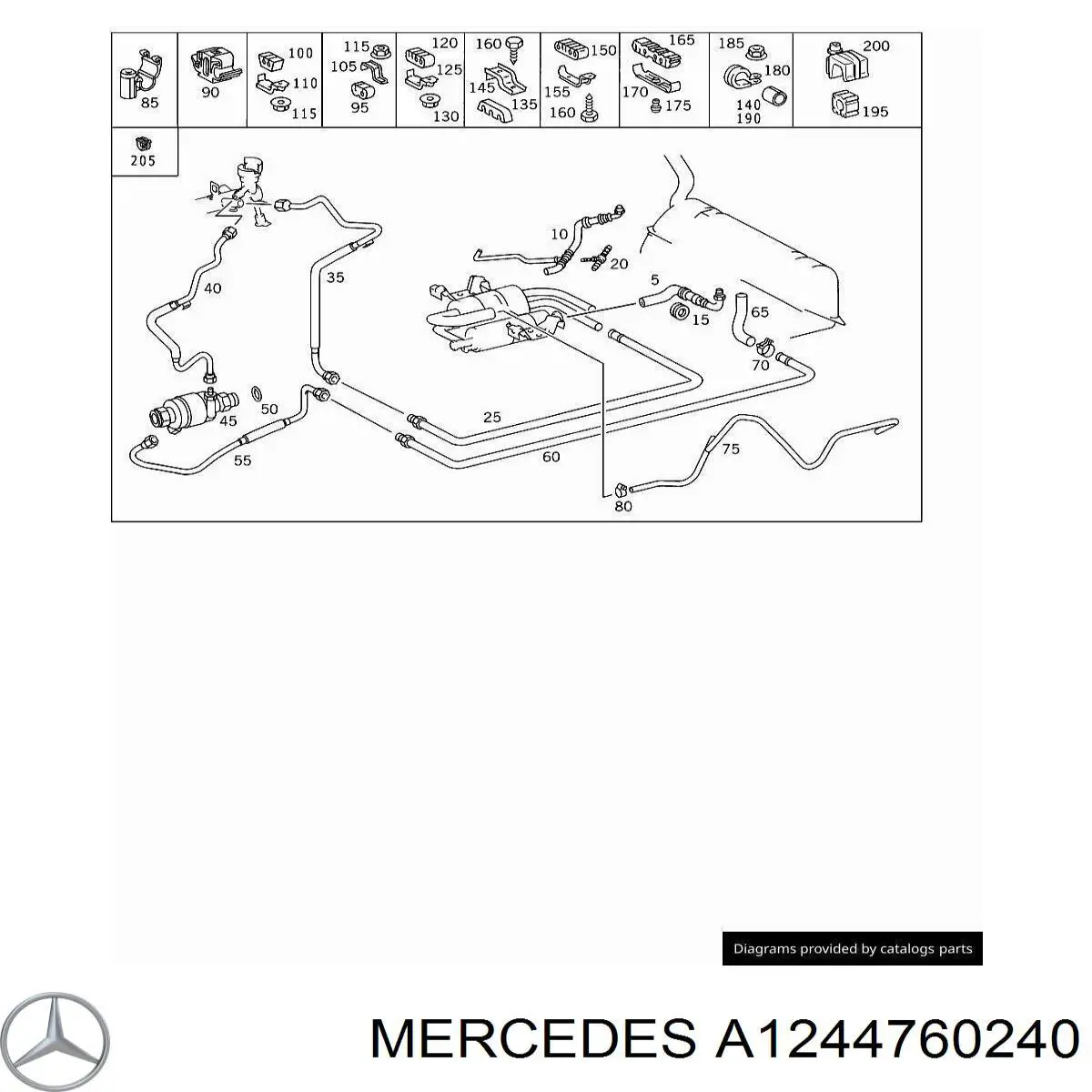Comprar A0009954114 Mercedes Abrazadera de tubo de freno