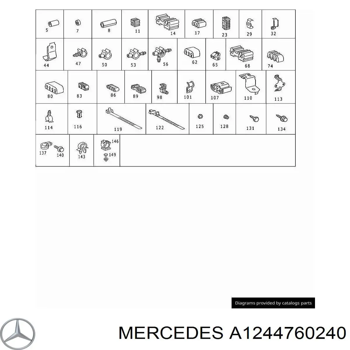 Abrazadera de tubo de freno Mercedes A0009954114 precio, desde 6,53 EUR