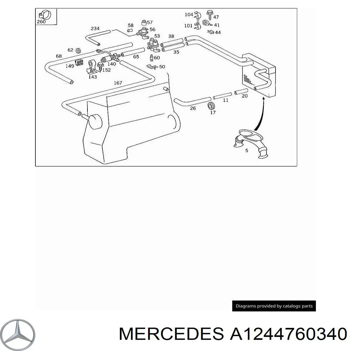  Mercedes A1244760340 precio, desde 6,02 EUR