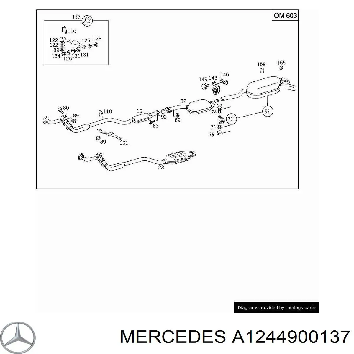  Mercedes A1244900137 precio, desde 112,44 EUR