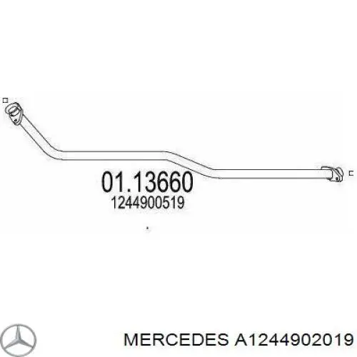 A1244902019 Mercedes silenciador delantero