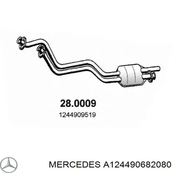 Catalizador Mercedes A124490682080 precio, desde 372,83 EUR