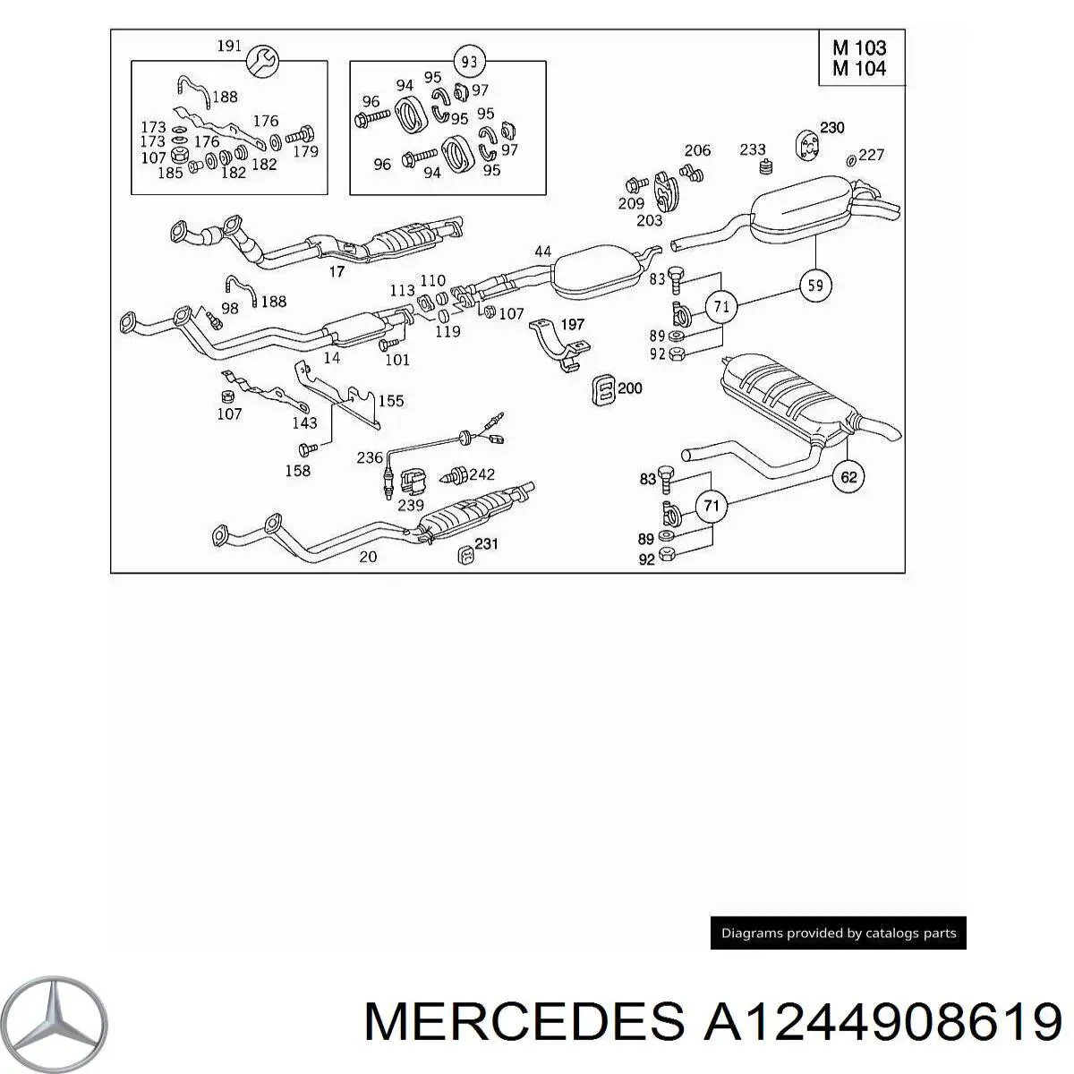  Mercedes A1244908619 precio, desde 596,05 EUR