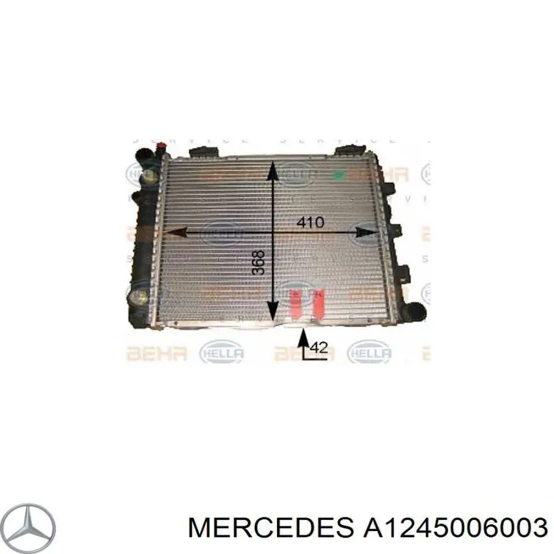 A1245006003 Mercedes radiador