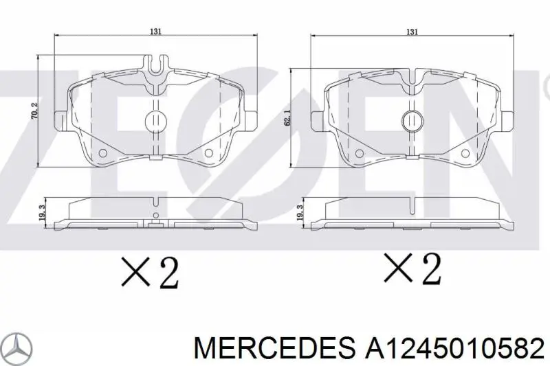 1245010582 Mercedes tubería de radiador arriba