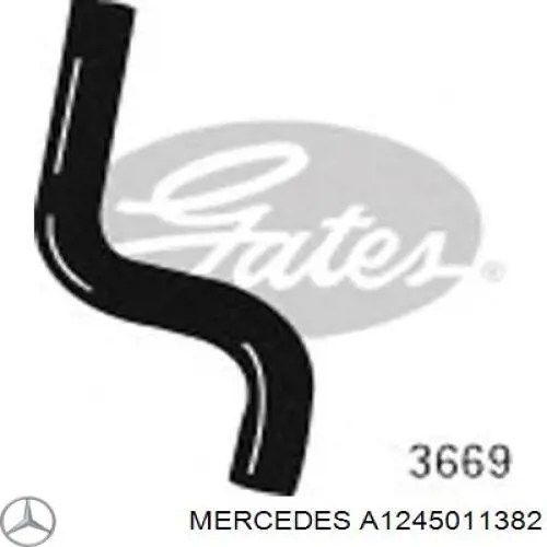 A1245011382 Mercedes Manguera superior del radiador