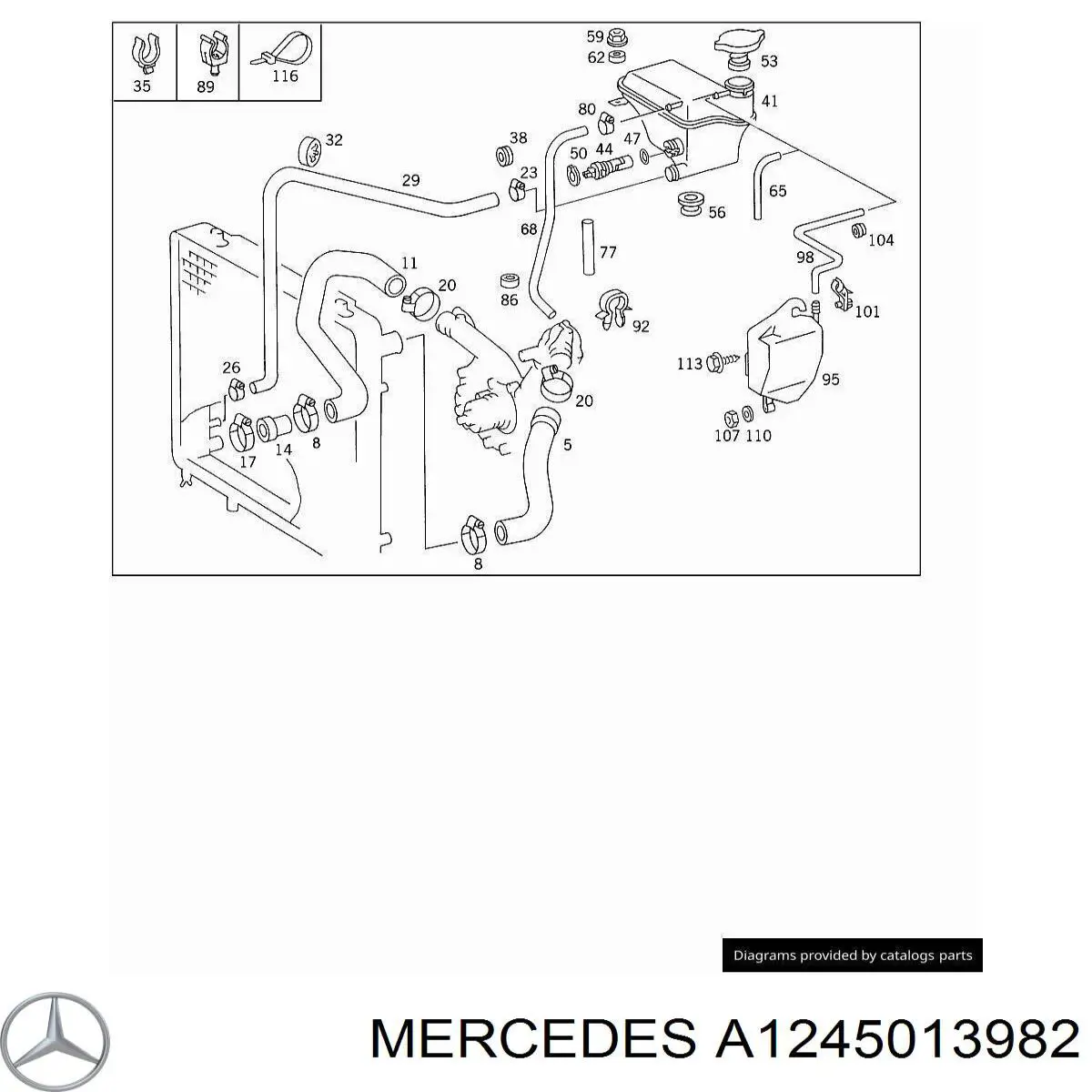 Manguera inferior del radiador Mercedes A1245013982 precio, desde 32,59 EUR