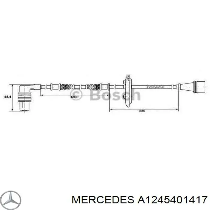 Sensor ABS delantero izquierdo para Mercedes E (W124)
