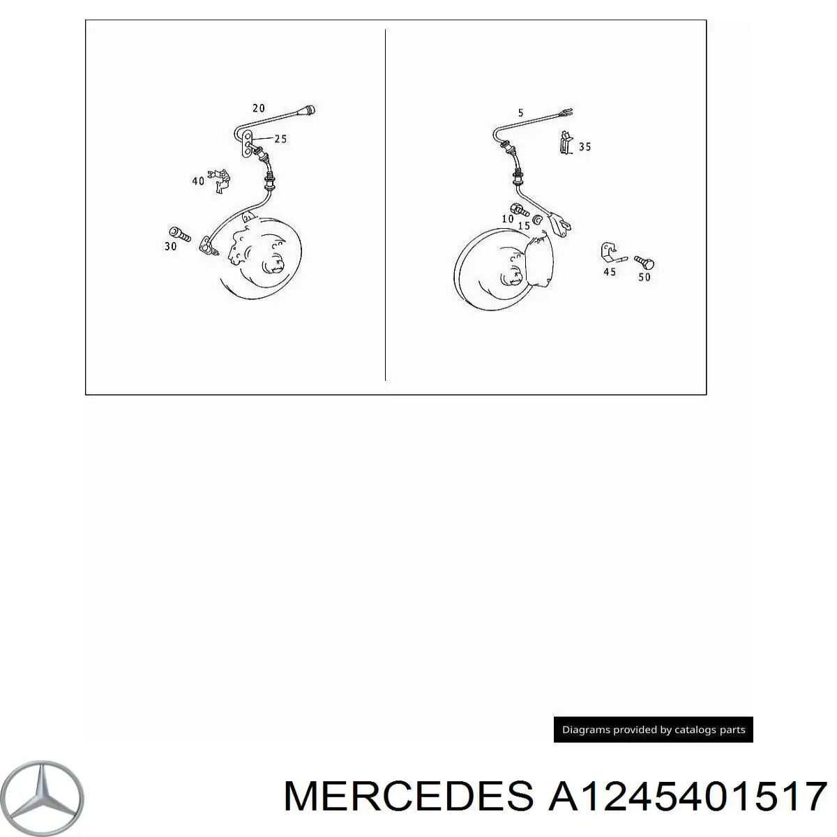 A1245401517 Mercedes sensor abs delantero derecho