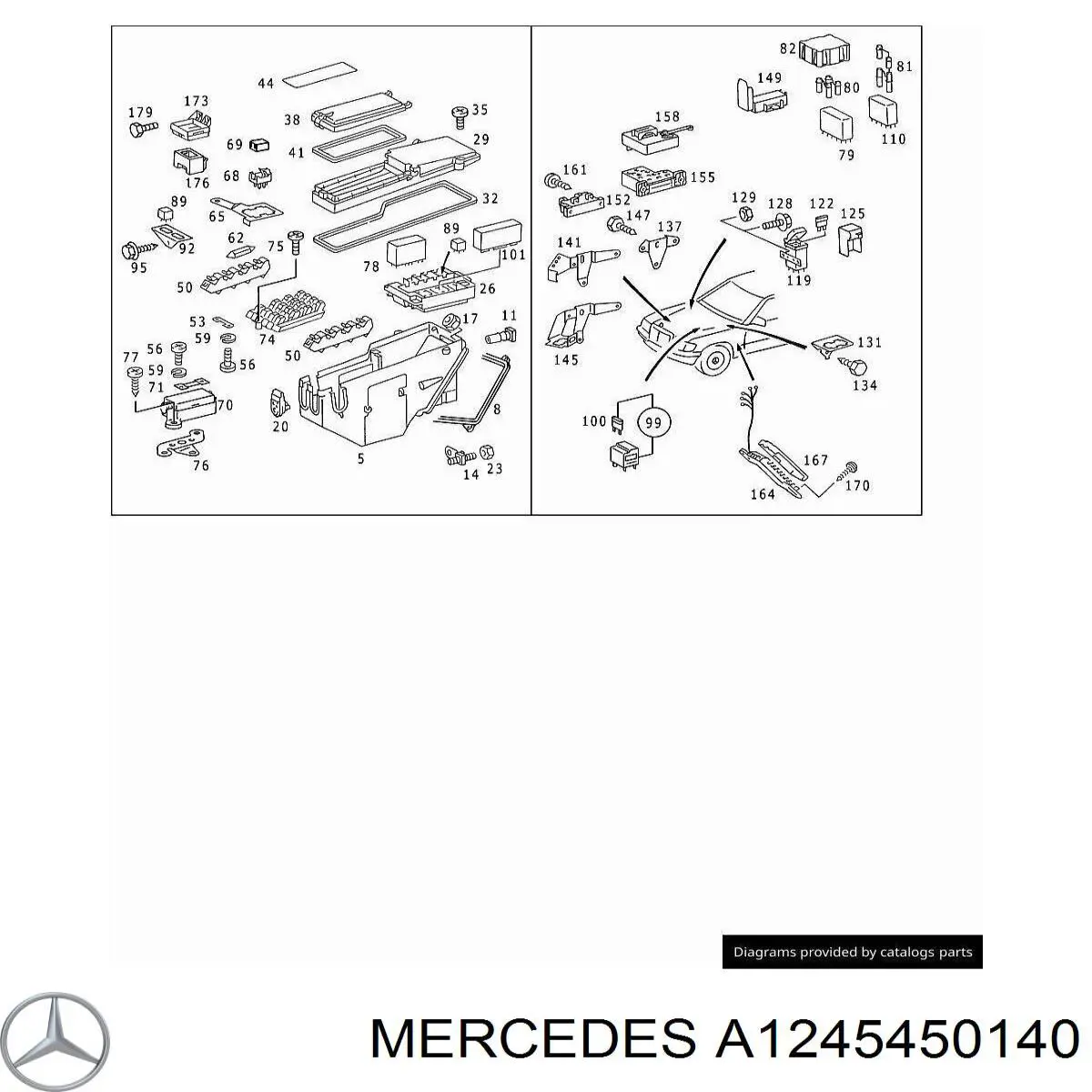  Mercedes A1245450140 precio, desde 51,21 EUR