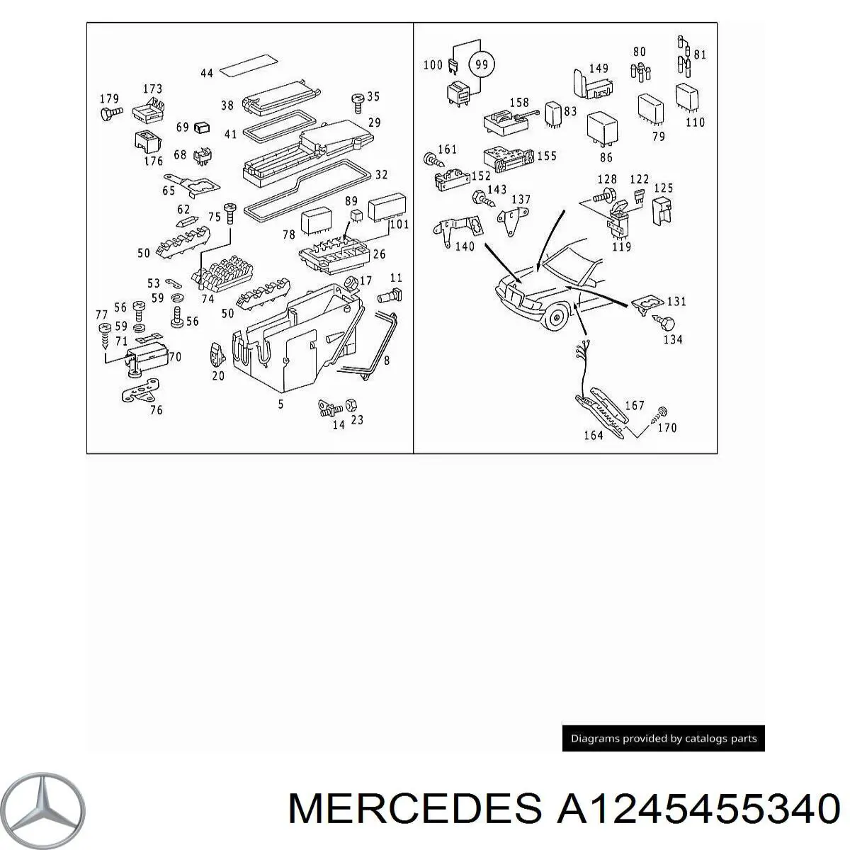  Mercedes A1245455340 precio, desde 3,54 EUR