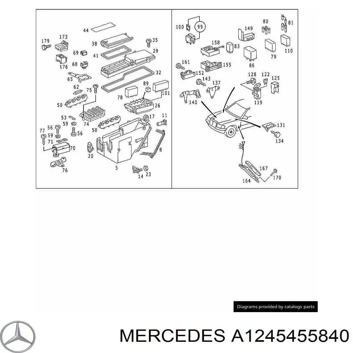  Mercedes A1245455840 precio, desde 7,26 EUR