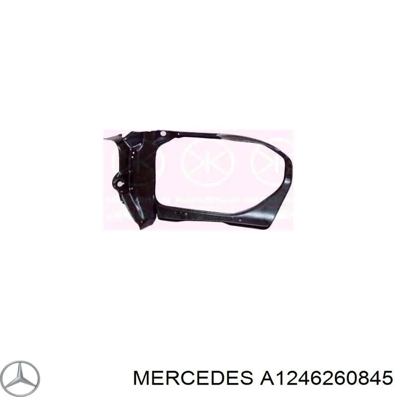 Comprar A1246260845 Mercedes Soporte derecho del radiador (panel de montaje para faros)