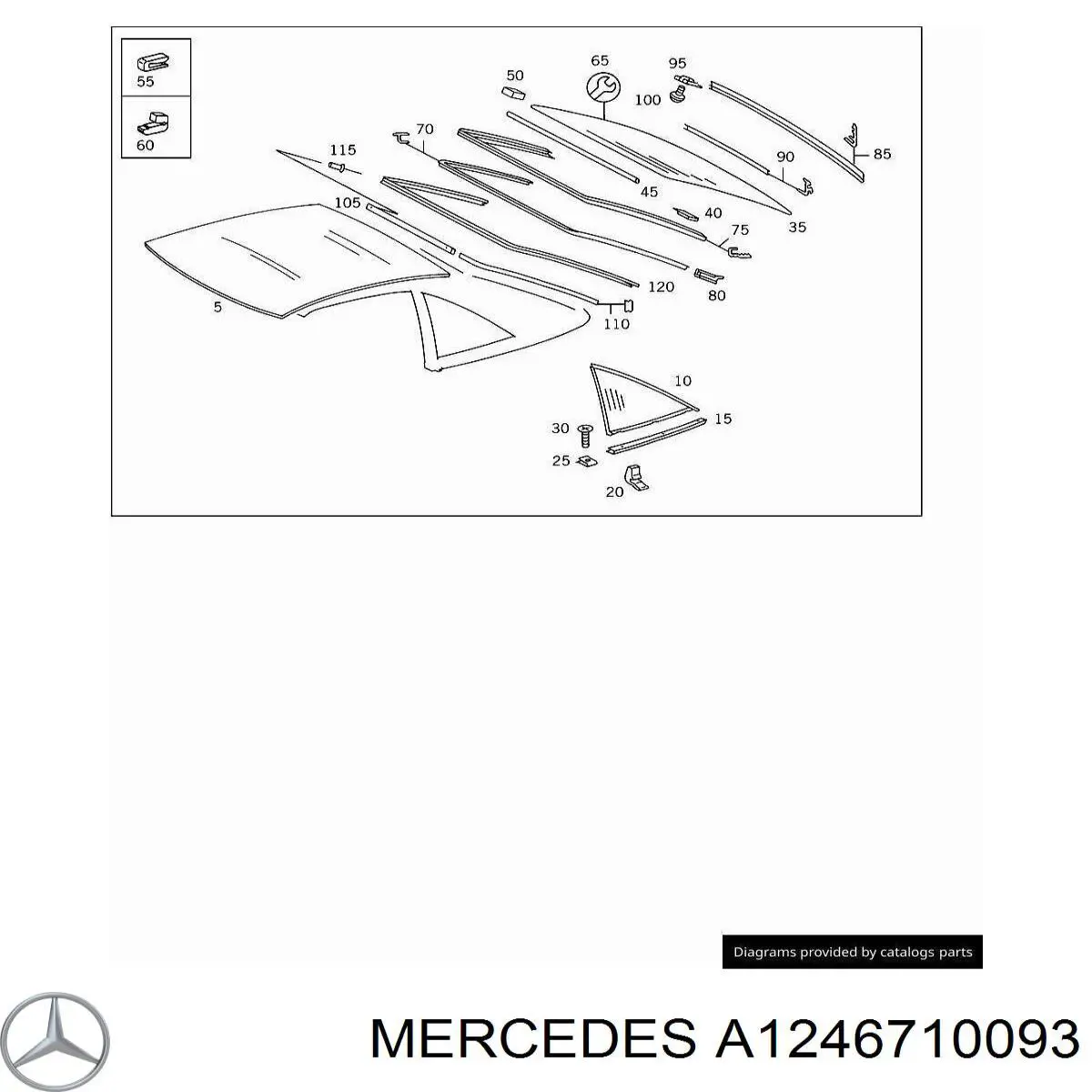 Comprar A1246710093 Mercedes Luna parabrisas