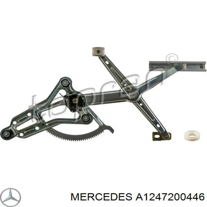 A1247200446 Mercedes mecanismo de elevalunas, puerta delantera derecha