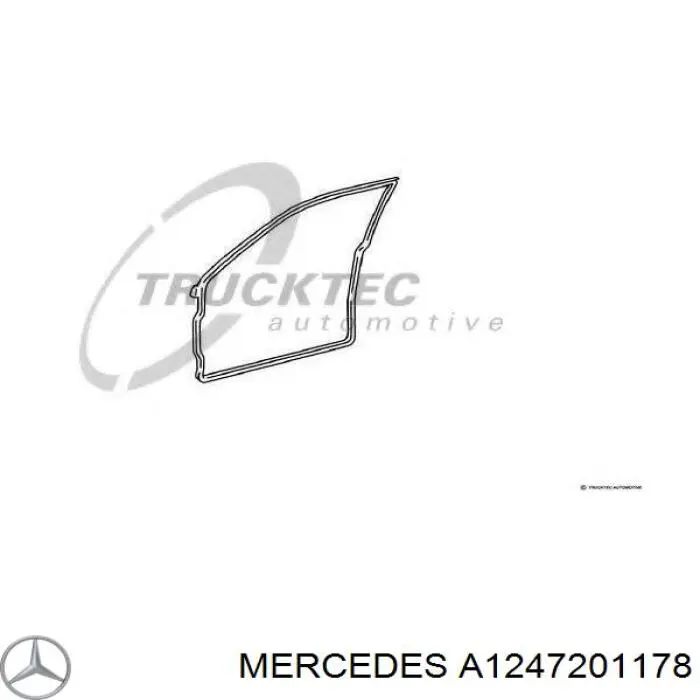 A1247201178 Mercedes junta de puerta delantera izquierda (en puerta)