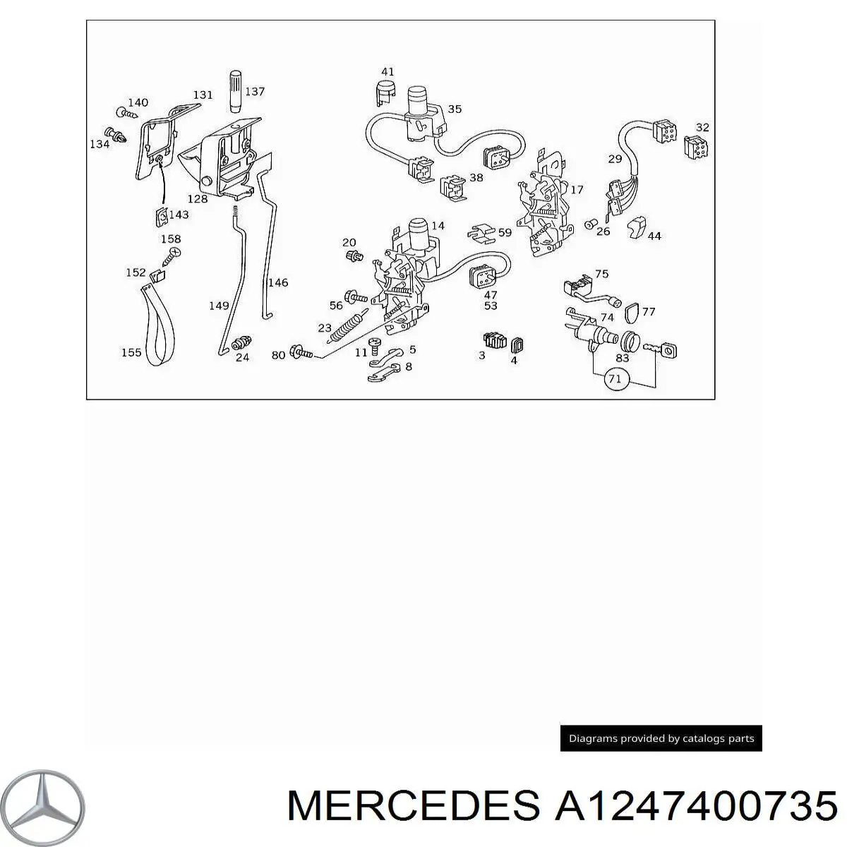 Cierre del maletero para Mercedes E  T124