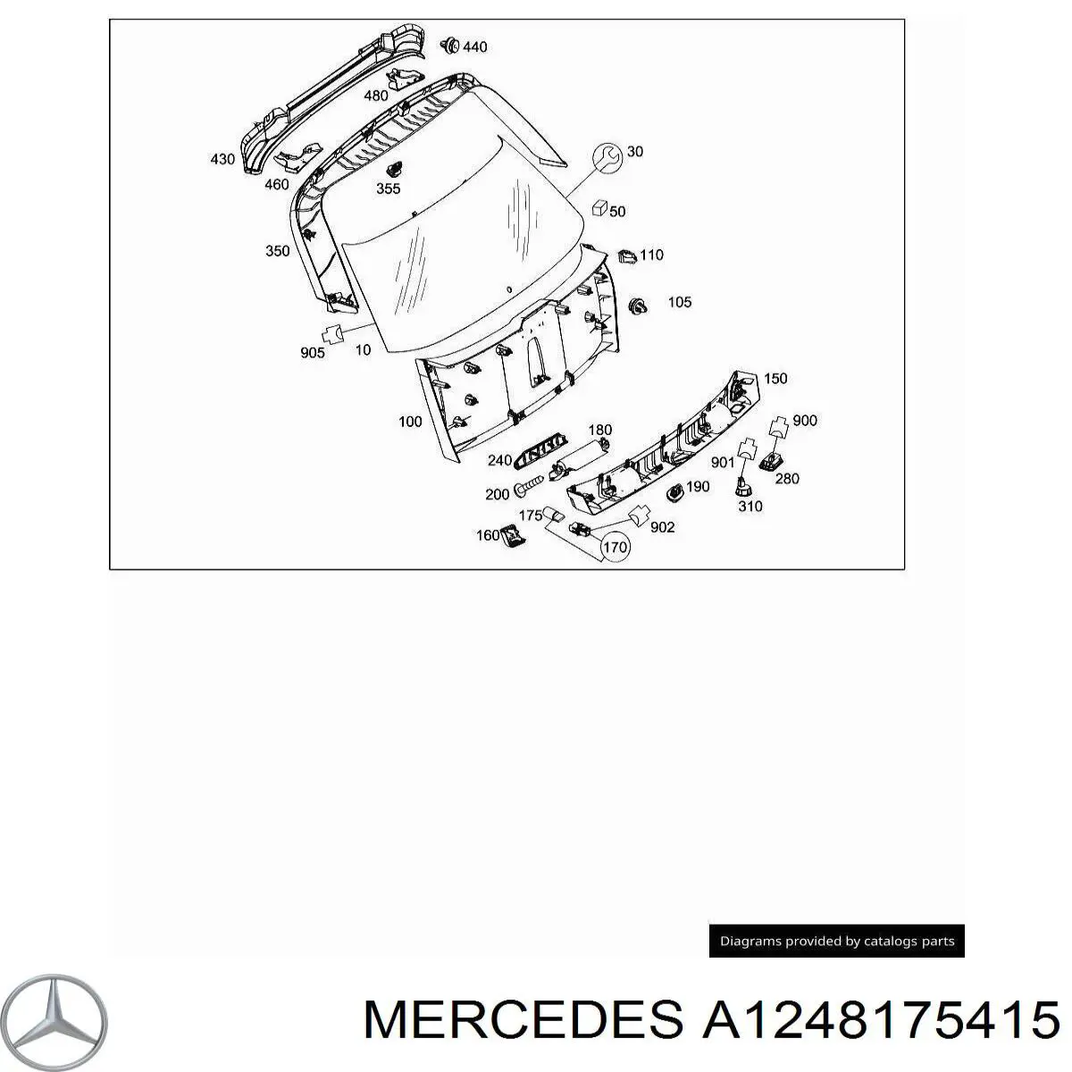 Logo Mercedes A1248175415 precio, desde 63,49 EUR
