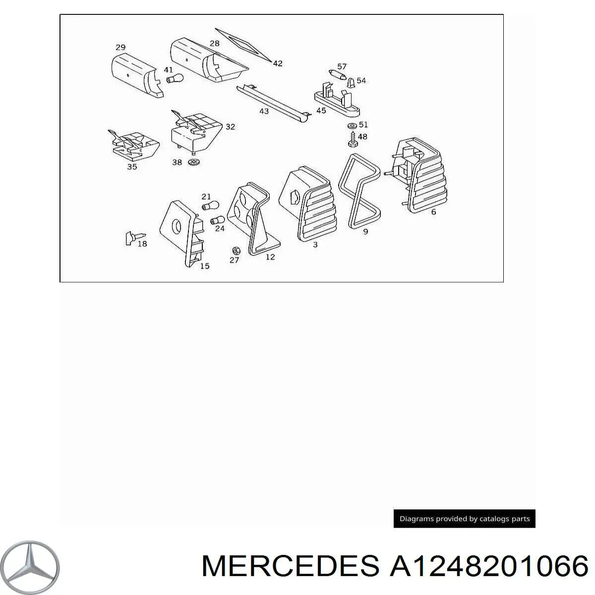 1248201066 Mercedes piloto posterior derecho