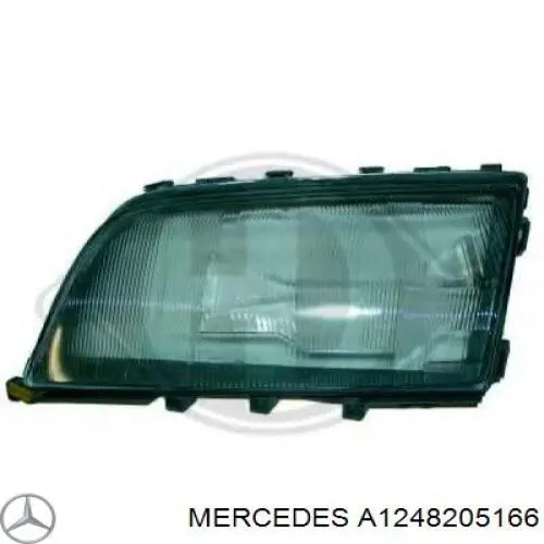 A1248205166 Mercedes cristal de faro izquierdo