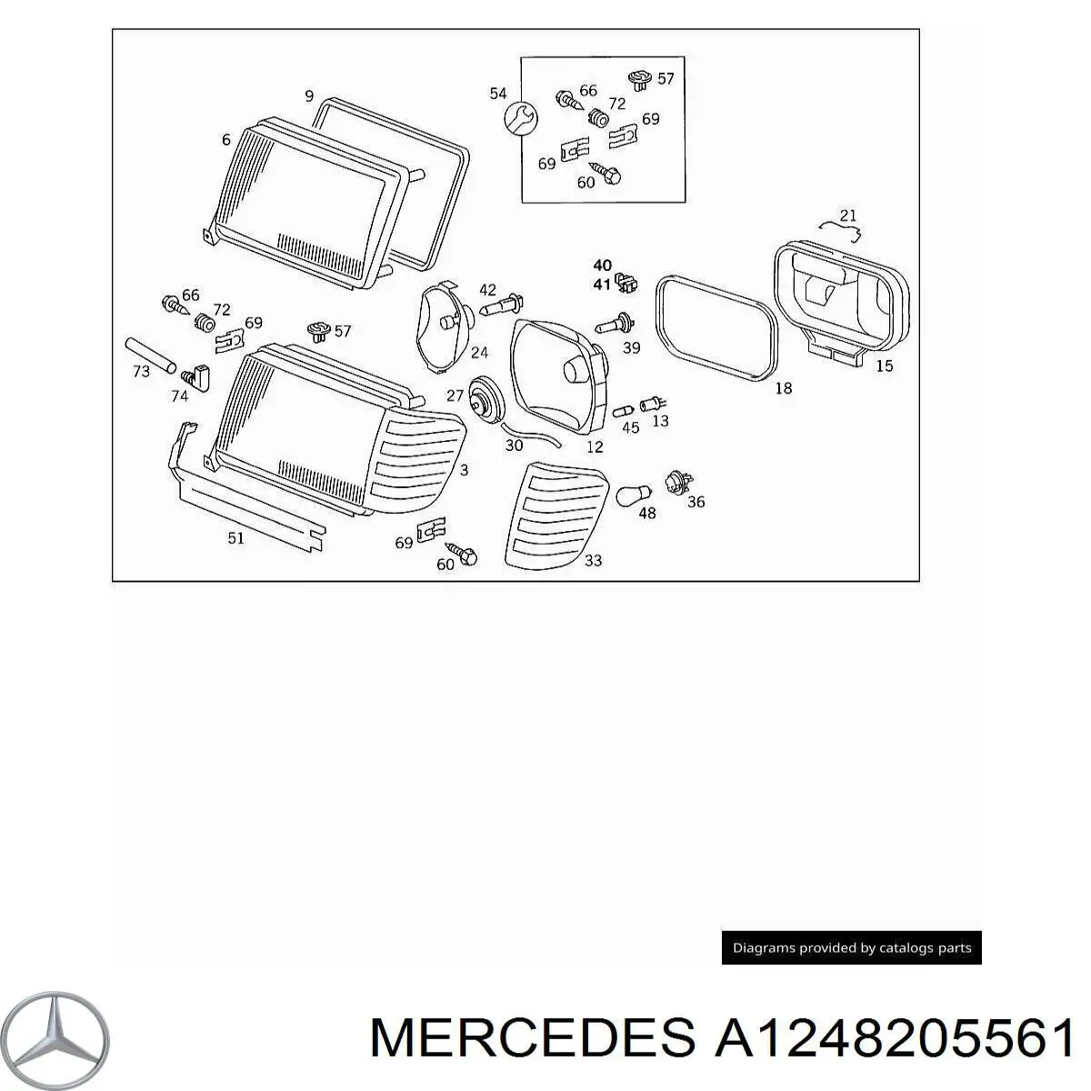 A1248205561 Mercedes faro izquierdo