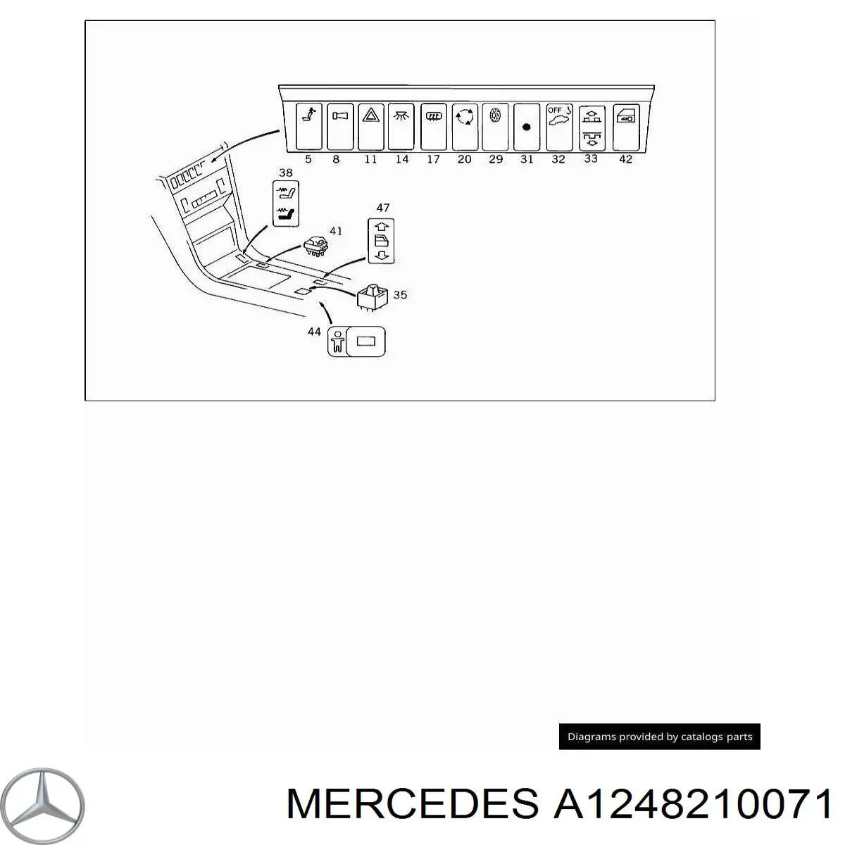  Mercedes A1248210071 precio, desde 62,44 EUR