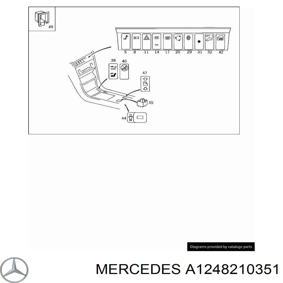 Mercedes A1248210351 precio, desde 43,56 EUR