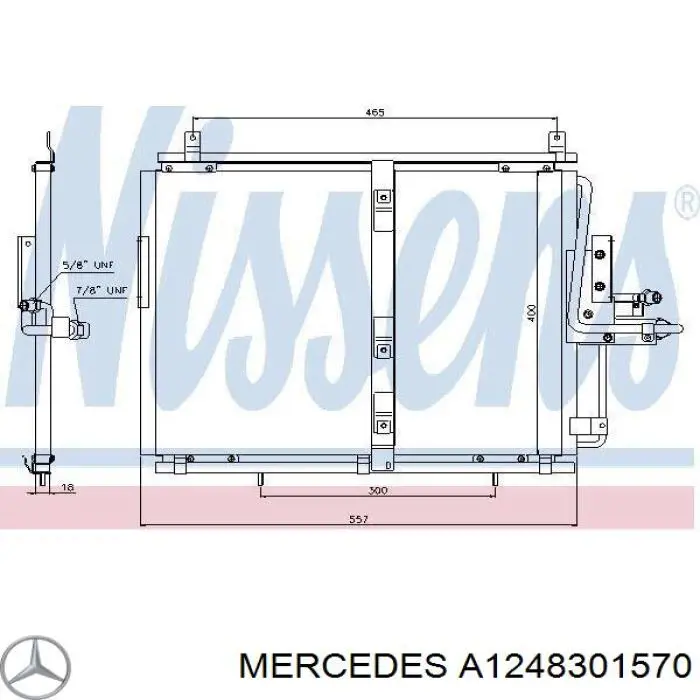 Comprar A1248301570 Mercedes Condensador de aire acondicionado