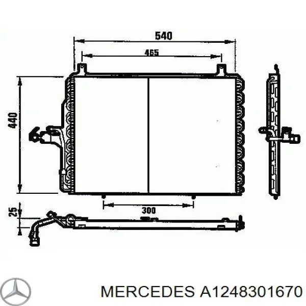 Aire acondicionado capacitor Mercedes A1248301670 precio, desde 125,64 EUR