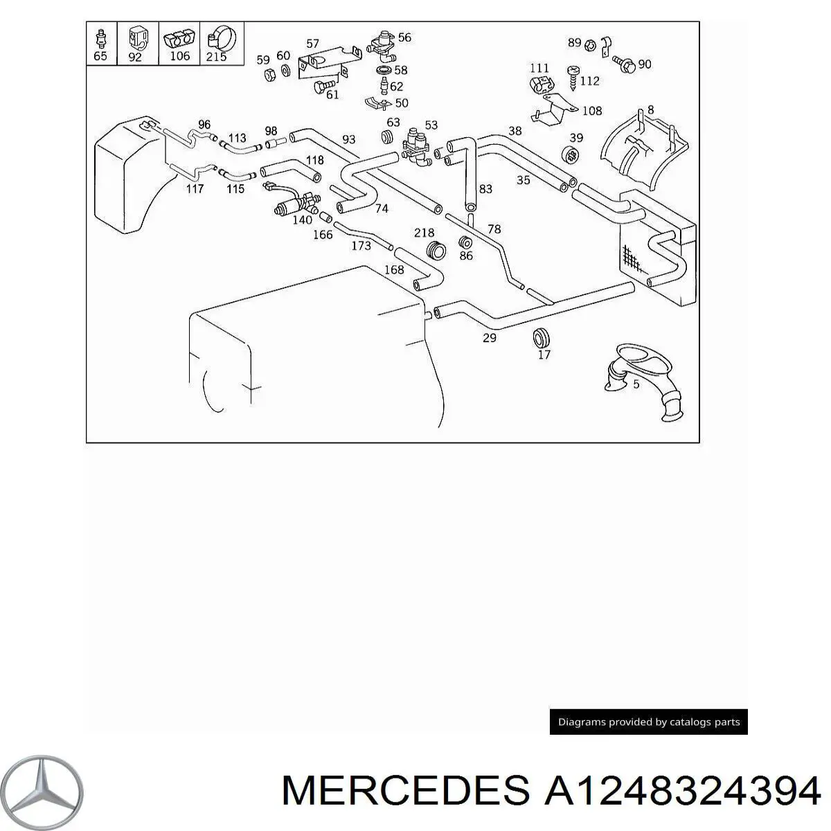  Mercedes A1248324394 precio, desde 20,30 EUR