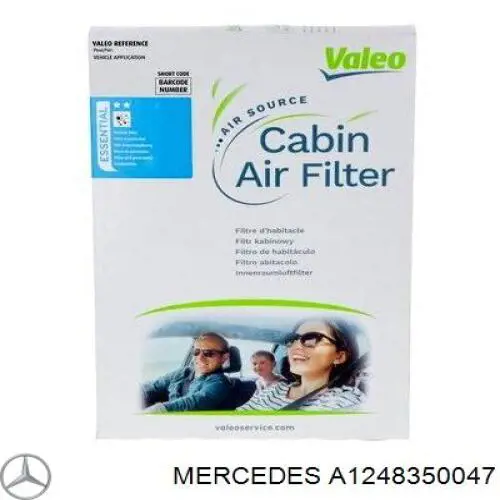 Filtro de habitáculo A1248350047 Mercedes