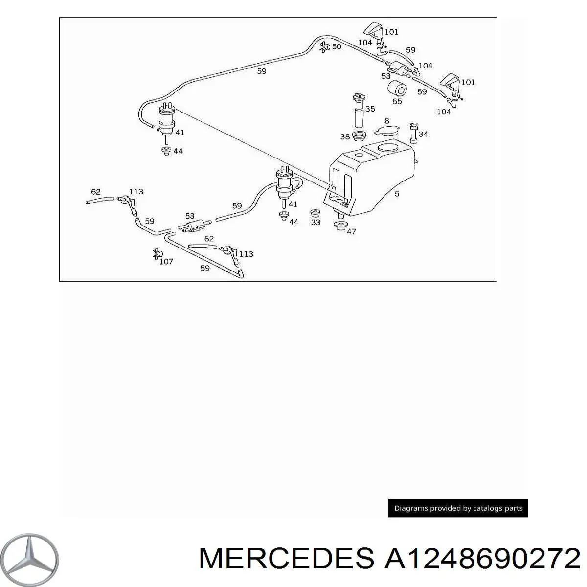 Deposito de limpiaparabrisas Mercedes A1248690272 precio, desde 8,88 EUR