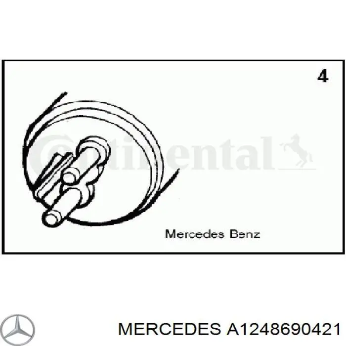 Bomba de agua limpiaparabrisas, delantera A1248690421 Mercedes
