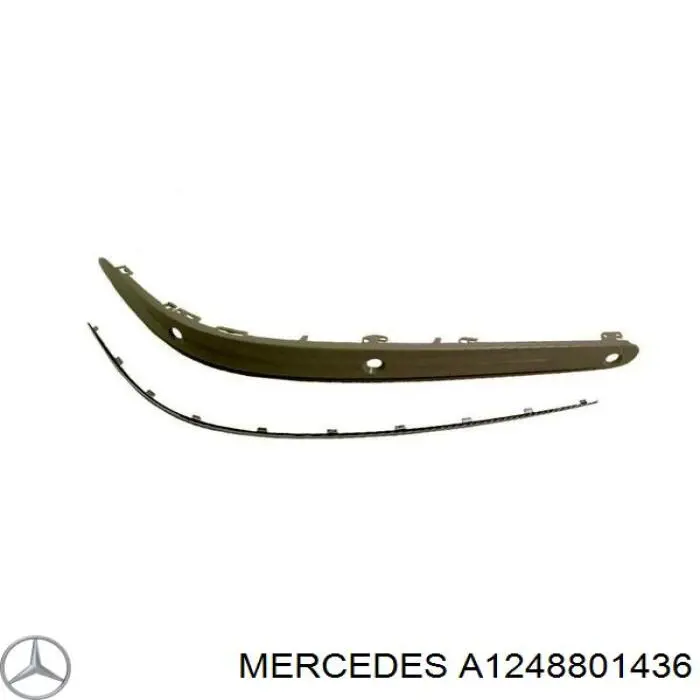 Comprar A1248801436 Mercedes Moldura derecha del parachoques delantero