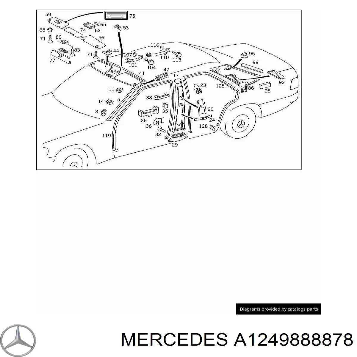  Mercedes A1249888878 precio, desde 20,30 EUR