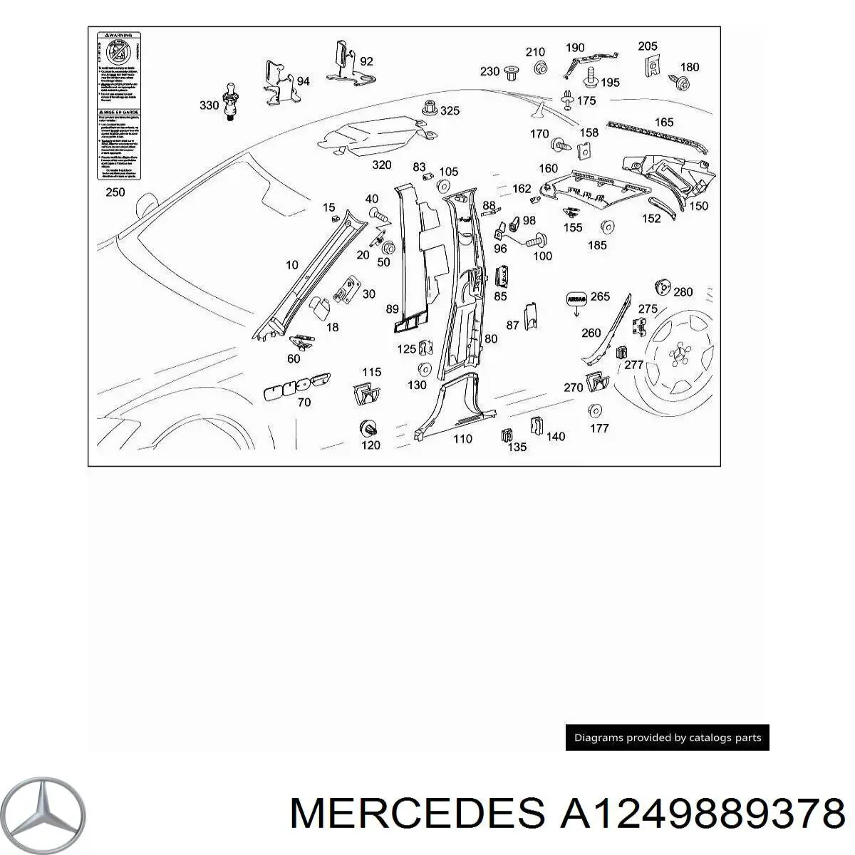  Mercedes A1249889378 precio, desde 9,74 EUR