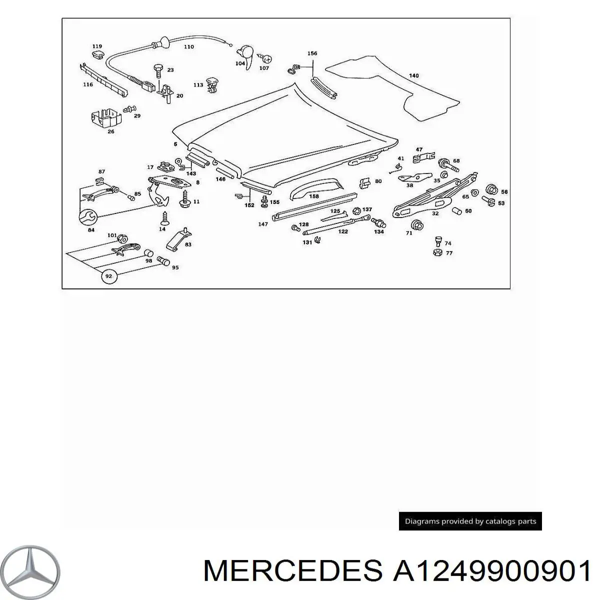  Mercedes A1249900901 precio, desde 14,27 EUR