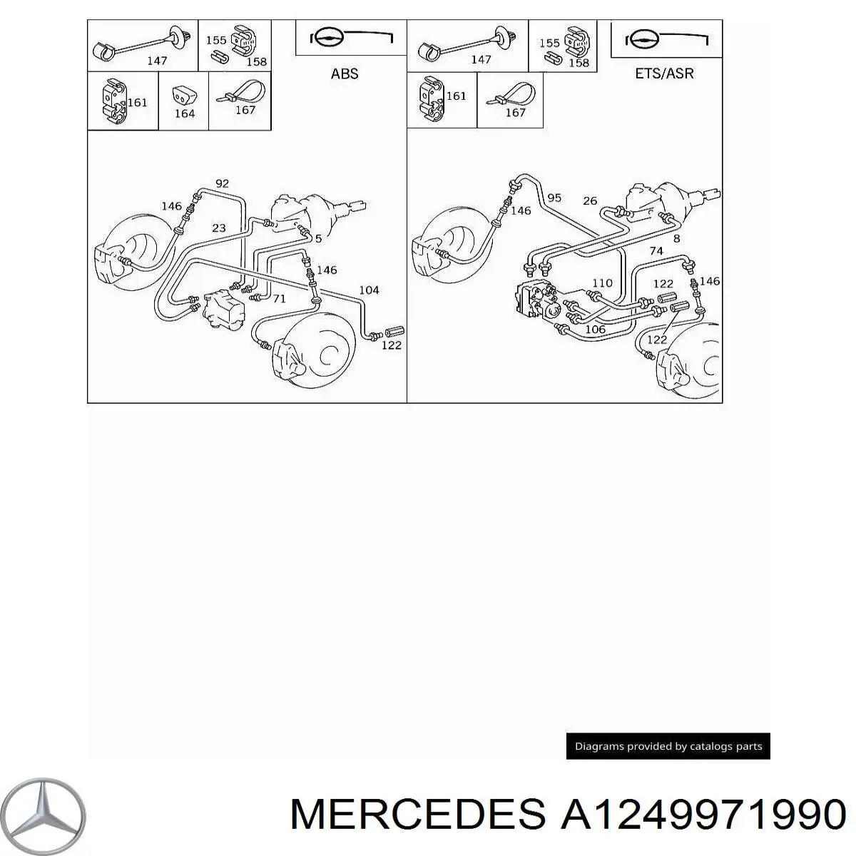  Mercedes A1249971990 precio, desde 7,38 EUR