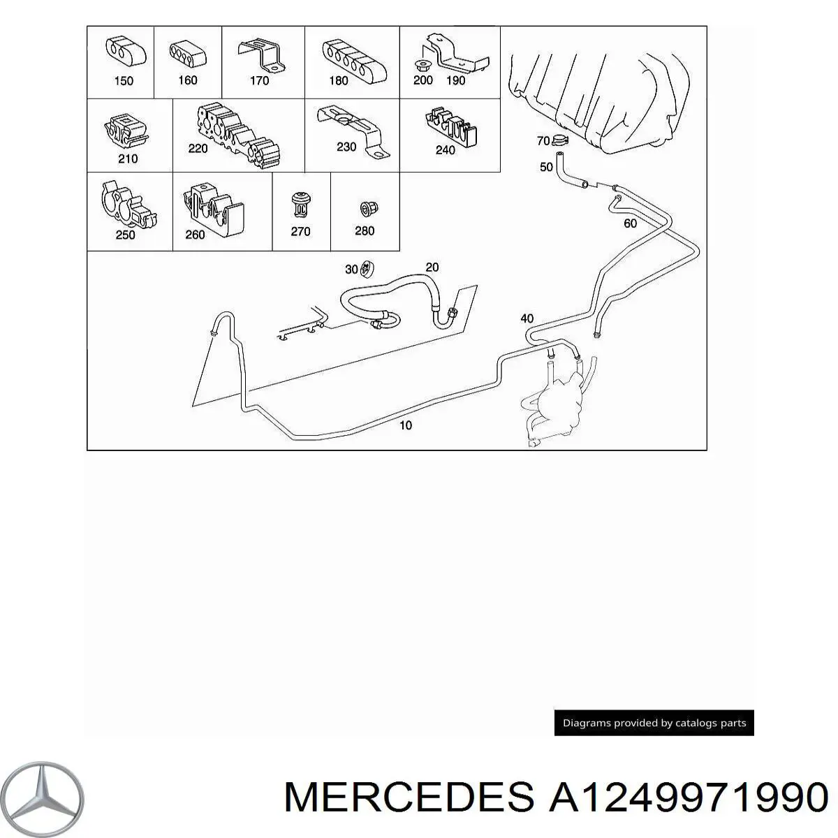  Mercedes A1249971990 precio, desde 7,38 EUR