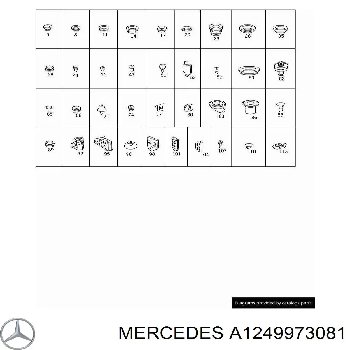  Mercedes A1249973081 precio, desde 15,40 EUR