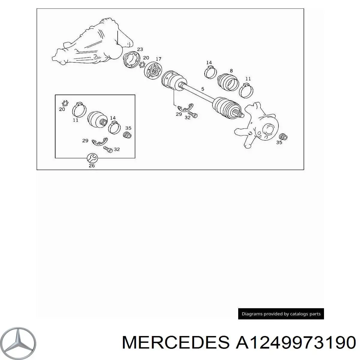 Comprar A1249973190 Mercedes Freno de disco delantero