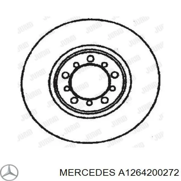 A1264200272 Mercedes freno de disco delantero