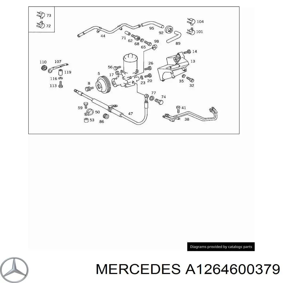 Polea de la bomba de dirección asistida Mercedes A1264600379 precio, desde 142,65 EUR
